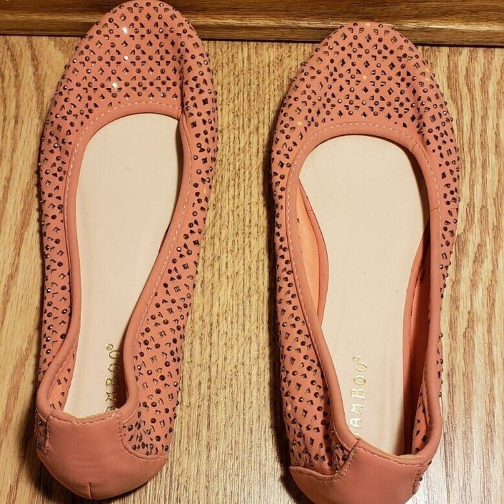 Bamboo Women's Shoes Flats  Size: 9  Sparkle  Sequins  Slip on
